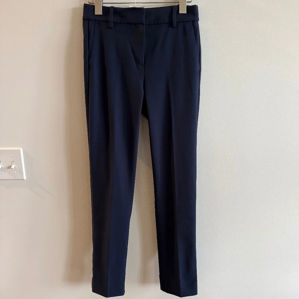 J.Crew Factory Petite Slim Fit Trouser Pant Size 0 Navy